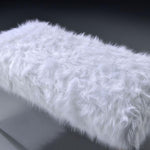 Benzara BM196715 Faux Fur Bench 