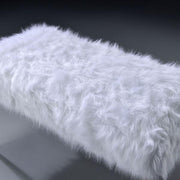 Benzara BM196715 Faux Fur Bench 