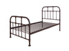 Benzara Metal Twin Bed with Pipe Design Structure, Antique Bronze