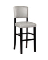 Benzara Faux Leather Upholstered Wooden Bar Stool, Black and White