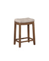Benzara Backless Design Counter Stool with Nailhead Trim, Gray