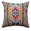Benzara 24 x 24 Cotton Hand Woven Floor Pillow with Kilim Printed Details, Multicolor