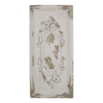 Benzara Traditional Style Decorative Wall Panel, White and Brown