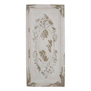 Benzara Traditional Style Decorative Wall Panel, White and Brown