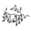 Benzara Branch Shaped Wall Hook with Leaves Accent, Gray