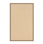 Benzara 12 x 2.5 Machine Tufted Wool Rug with Action Backing, Brown and Beige