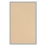Benzara 6 x 4 Machine Tufted Wool Rug with Action Backing, Brown and Ice Blue