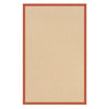Benzara 12 x 2.5 Machine Tufted Wool Rug with Action Backing, Brown and Orange