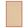 Benzara 2.83 x 1.83 Machine Tufted Wool Rug with Action Backing, Brown and Orange