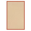 Benzara 8 x 2.5 Machine Tufted Wool Rug with Action Backing, Brown and Orange