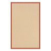 Benzara 6 x 4 Machine Tufted Wool Rug with Action Backing, Brown and Burnt Orange