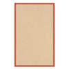 Benzara 8 x 5 Machine Tufted Wool Rug with Action Backing, Brown and Burnt Orange