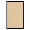 Benzara 12 x 2.5 Machine Tufted Wool Rug with Action Backing, Brown and Black