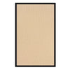 Benzara 8 x 5 Machine Tufted Wool Rug with Action Backing, Brown and Black