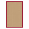 Benzara 2.83 x 1.83 Machine Tufted Wool Rug with Action Backing, Beige and Red