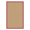 Benzara 8 x 2.5 Machine Tufted Wool Rug with Action Backing, Beige and Red
