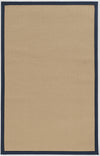 Benzara 6 x 4 Machine Tufted Wool Rug with Action Backing, Beige and Blue