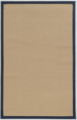 Benzara 8 x 5 Machine Tufted Wool Rug with Action Backing, Beige and Blue