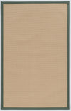 Benzara 8 x 2.5 Machine Tufted Wool Rug with Action Backing, Beige and Green