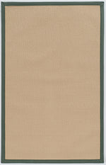 Benzara 6 x 4 Machine Tufted Wool Rug with Action Backing, Beige and Green