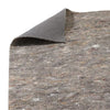 Benzara 12 X 2 Feet Plush Felt Rug Pad with Non Slip Rubber Backing, Gray