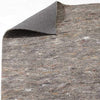 Benzara 10 x 8 Feet Plush Felt Rug Pad with Non Slip Rubber Backing, Gray