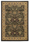 Benzara 7.25 X 5 Feet Persian Power Loom Polypropylene Rug, Black and Beige