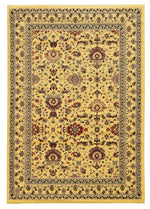 Benzara 7.25 X 5 Feet Persian Power Loom Polypropylene Rug, Yellow and Red