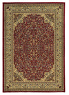 Benzara 3 X 2 Feet Persian Polypropylene Rug with Action Backing, Red and Beige
