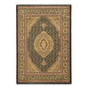 Benzara 7.25 X 5 Feet Persian Polypropylene Rug with Action Backing, Black and Beige