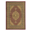 Benzara 7.25 X 5 Feet Heriz Power Loom Polypropylene Rug, Red and Beige
