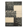 Benzara 3 X 2 Feet Classic Power Loom Patchwork Polypropylene Rug, Gray and White