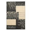 Benzara 7.25 X 5 Feet Classic Power Loom Patchwork Polypropylene Rug, Gray and White