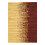 Benzara 7.25 X 5 Feet Power Loom Polypropylene Gradient Rug, Red and Cream