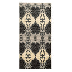 Benzara 3 X 2 Feet Power Loom Polypropylene Rug with Damask Pattern, Gray and White