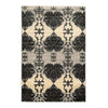 Benzara 7.25 X 5 Feet Transitional Polypropylene Rug with Damask Pattern, Gray and White