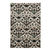 Benzara 3 X 2 Feet Power Loom Polypropylene Rug with Damask Pattern, Multicolor