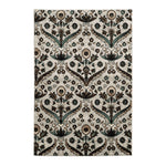 Benzara 3 X 2 Feet Power Loom Polypropylene Rug with Damask Pattern, Multicolor