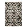 Benzara 7.25 X 5 Feet Power Loom Polypropylene Rug with Damask Pattern, Multicolor