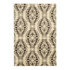 Benzara 3 X 2 Feet Polypropylene Rug with Transitional Design, Brown and White