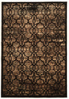 Benzara 7.5 X 5 Feet Power Loomed Polyester Rug with Lattice Pattern, Brown and Beige