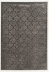 Benzara 7.5 X 5 Feet Power Loomed Polyester Rug with Trellis Pattern, Gray