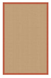 Benzara 8 x 5 Feet Hand Finish Wool Rug with Action Backing, Beige and Orange