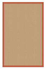 Benzara 8 x 5 Feet Hand Finish Wool Rug with Action Backing, Beige and Orange