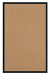Benzara 8 x 5 Feet Hand Finish Wool Rug with Action Backing, Brown and Black