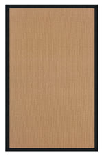 Benzara 8 x 5 Feet Hand Finish Wool Rug with Action Backing, Brown and Black