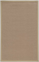 Benzara 2.83 x 1.83 Feet Hand Finish Wool Rug with Action Backing, Brown and Beige