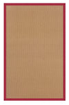 Benzara 2.83 x 1.83 Feet Hand Finish Wool Rug with Action Backing, Brown and Red