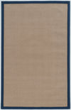Benzara 6 x 4 Feet Hand Finish Wool Rug with Action Backing, Brown and Blue