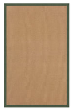 Benzara 6 x 4 Feet Hand Finish Wool Rug with Action Backing, Brown and Green